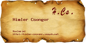 Himler Csongor névjegykártya